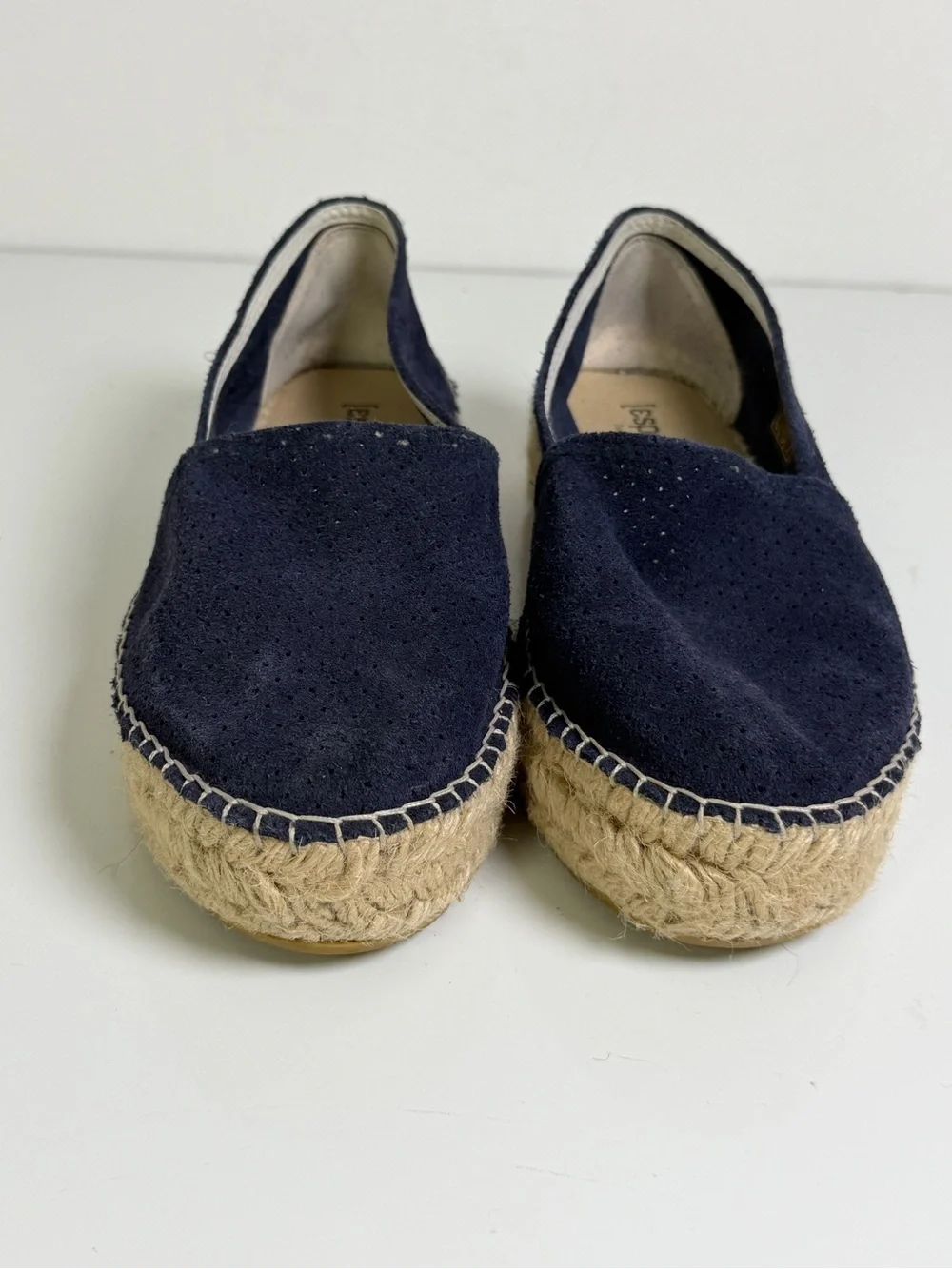Espadrij L’Originale Women’s Navy Suede Platform Espadrille Loafer US 7.5-8 NWOT